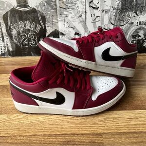 2019 Jordan’s 1Lows Noble Red Sneakers 553558-604